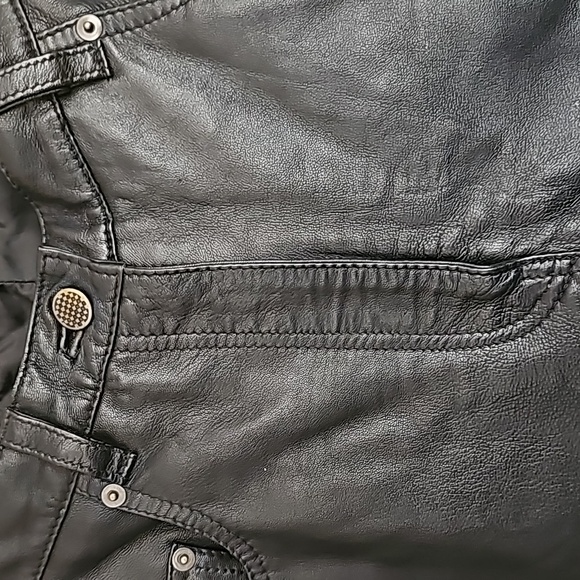 Vintage Leder Company high quality genuine leather pants from Germany 90s 33x29 - Picture 7 of 13